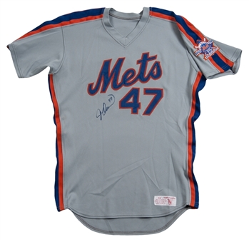 1986 Jesse Orosco Game Used and Signed New York Mets Road Jersey (PSA/DNA)